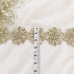 golden zari flower lace border