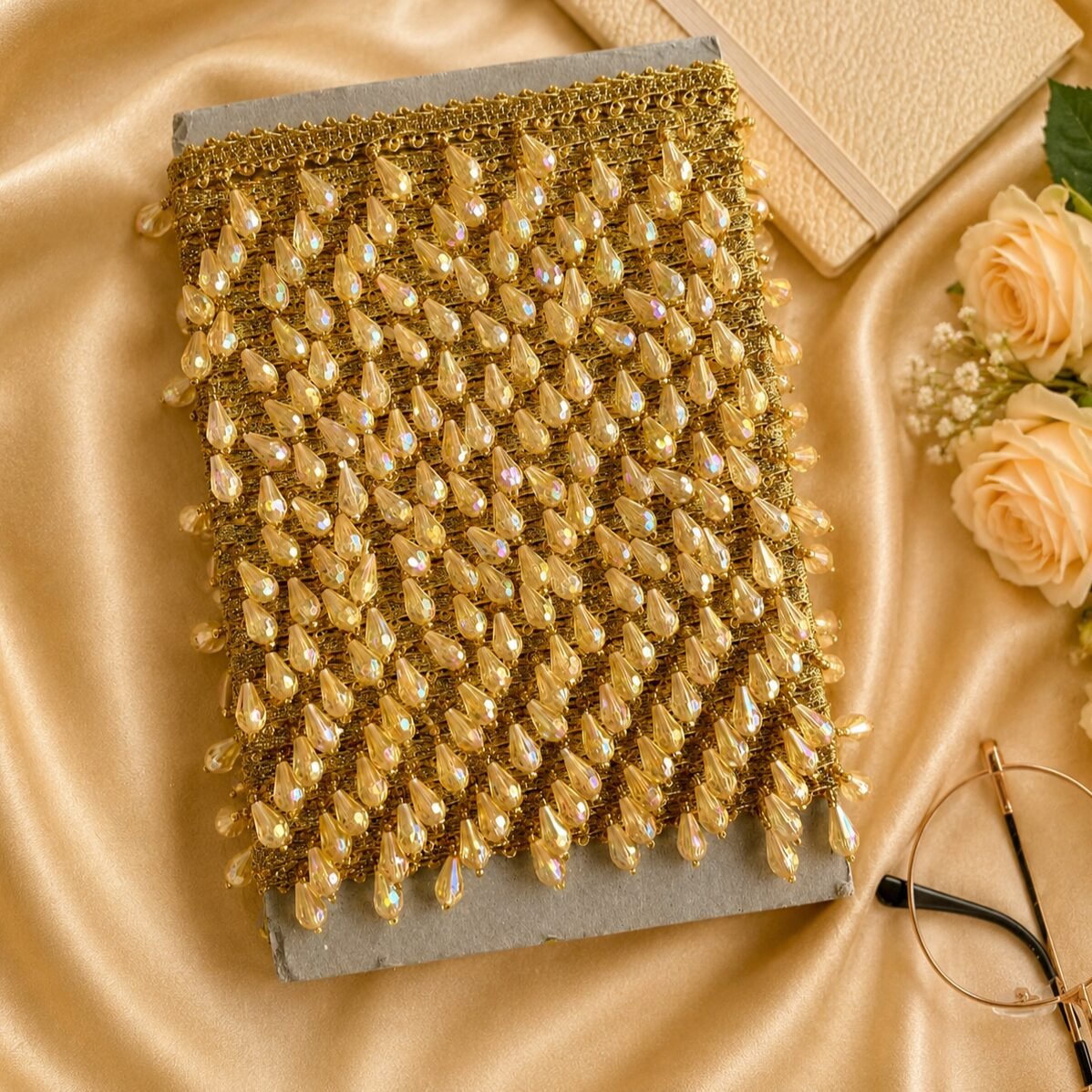 golden cytstal latkan lace golden cytstal latkan lace