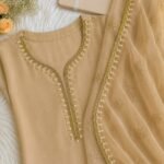 Zexira Golden Cystal Moti Latkan 8 Meter 1 Inch Lace - Image 3