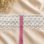Zexira White Net Organza Flower Design 5 Meter 4 Inch Border Lace - Image 2