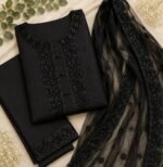 Zexira Beautiful Black Sequence Floral 3 Inch 4.5 Meter Trending Border Lace