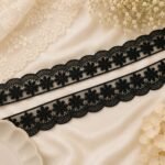 Zexira Black Organza Flower 9 Meter 2 Inch Border Lace - Image 4