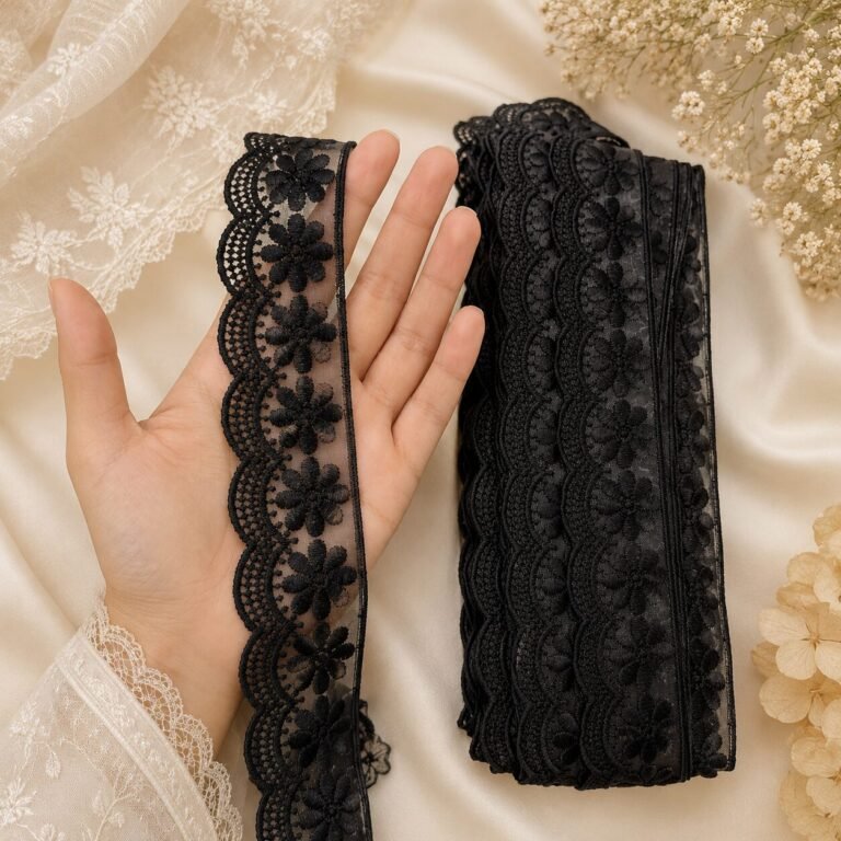 black organza lace