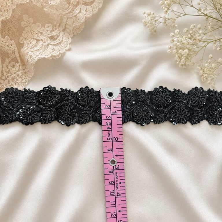 black sequence lace