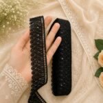 Zexira Black Cotton Sequence Cut Work 10 Meter 2 Inch Border Lace
