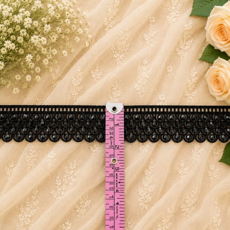 Zexira Black Cotton Sequence Cut Work 10 Meter 2 Inch Border Lace