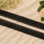 Zexira Black Cotton Sequence Cut Work 10 Meter 2 Inch Border Lace