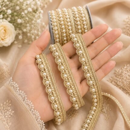 gold moti lace