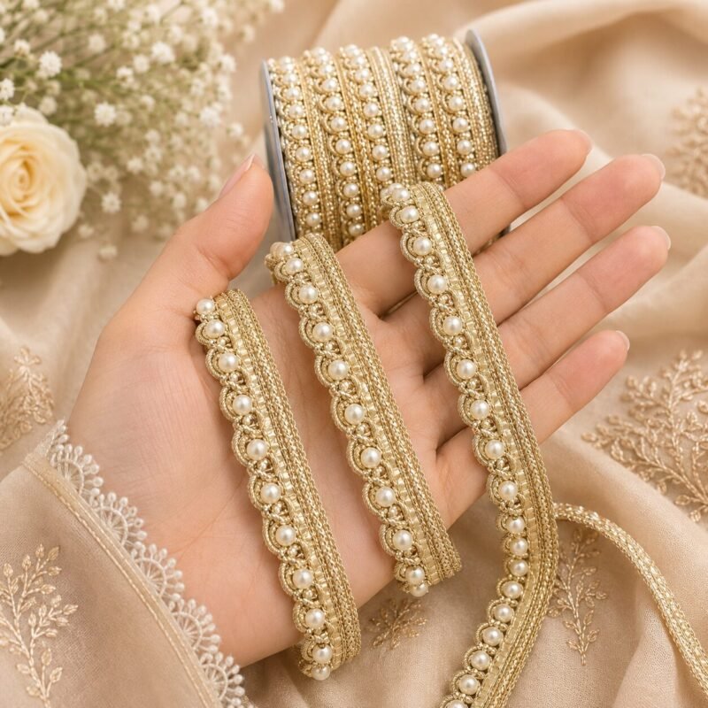 gold moti lace