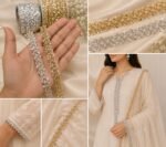 Add a luxurious finishing touch to your ethnic and designer outfits with the Zexira Golden & Silver Combo Kinari 36 Meter Lace. This premium combo pack includes 36 meters of elegant kinari lace (18 meters Golden + 18 meters Silver), making it an ideal choice for fashion designers, boutiques, tailors, resellers, and DIY craft enthusiasts. The beautiful metallic finish and intricate zari-inspired design create a rich, festive look that enhances every garment with elegance and style. Combo kinari lace is widely used for traditional Indian wear because of its versatility and timeless appeal. Crafted with quality materials, this decorative lace is lightweight, durable, and easy to stitch or glue onto fabrics. The shimmering gold and silver colors complement a wide range of outfits, allowing you to mix and match according to your design needs. Whether you're creating festive attire or upgrading everyday ethnic wear, this lace delivers a professional and premium finish. Perfect for decorating saree borders, dupattas, lehengas, kurtis, salwar suits, blouses, gowns, sherwanis, jackets, potlis, cushions, table runners, torans, gift wrapping, and various home décor or DIY craft projects. It is also an excellent choice for wedding wear, festive collections, Navratri, Diwali, Eid, bridal outfits, stage costumes, dance dresses, and boutique tailoring. Product Features Brand: Zexira Product: Golden & Silver Combo Kinari Lace Total Length: 36 Meters (18M Golden + 18M Silver) Color: Golden & Silver Material: Premium Decorative Kinari Lace Finish: Elegant Metallic Shine Easy to Stitch: Suitable for machine and hand sewing Reusable & Durable: Long-lasting quality for multiple projects Enhance every creation with a touch of elegance using the Zexira Golden & Silver Combo Kinari 36 Meter Lace—the perfect combination of premium quality, attractive design, and exceptional value for fashion and craft applications. Inspired by the decorative kinari and zari trims commonly used in ethnic apparel, this combo offers both versatility and a refined finish for creative projects.