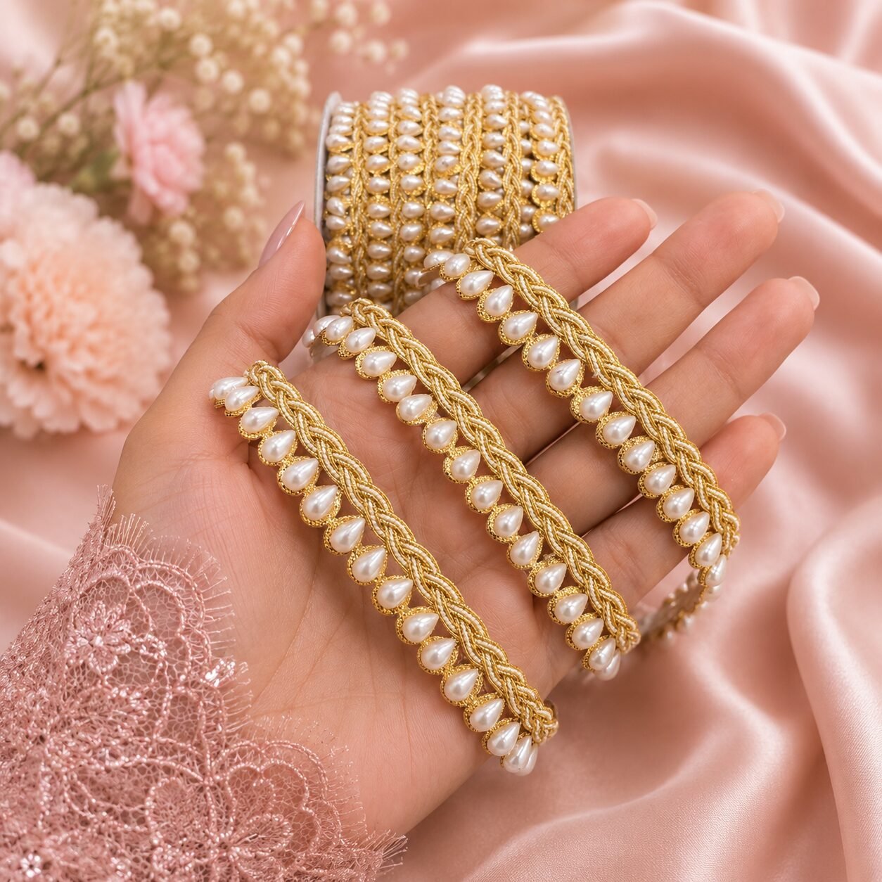 white moti lace white moti lace