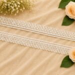 Zexira OffWhite Cotton Sequence Cut Work 10 Meter 2 Inch Border Lace