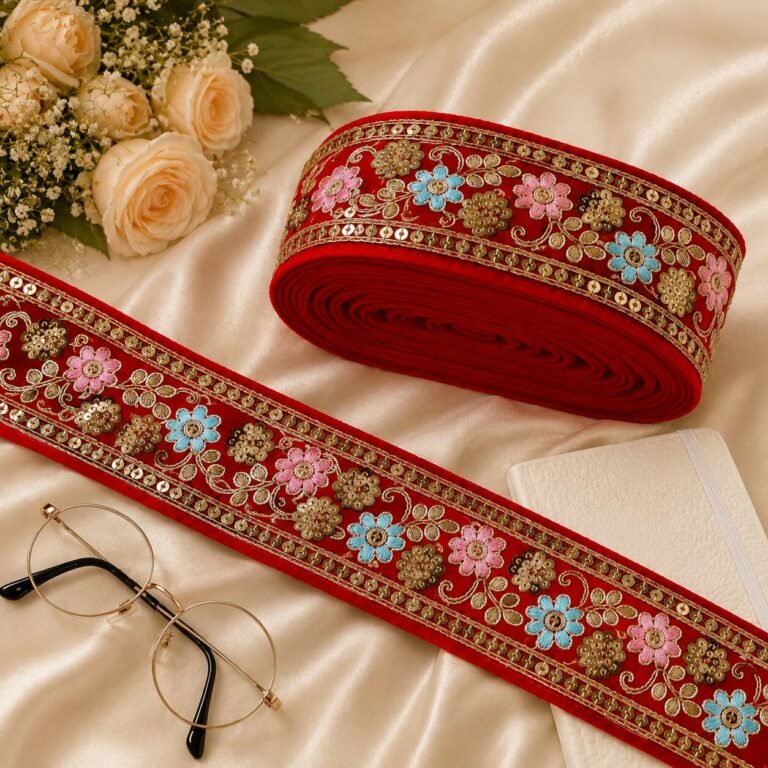 red border lace