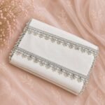 Zexira Beautiful Silver Zari Handwork Kinari 1 Inch 8 Meter Dupatta Lace