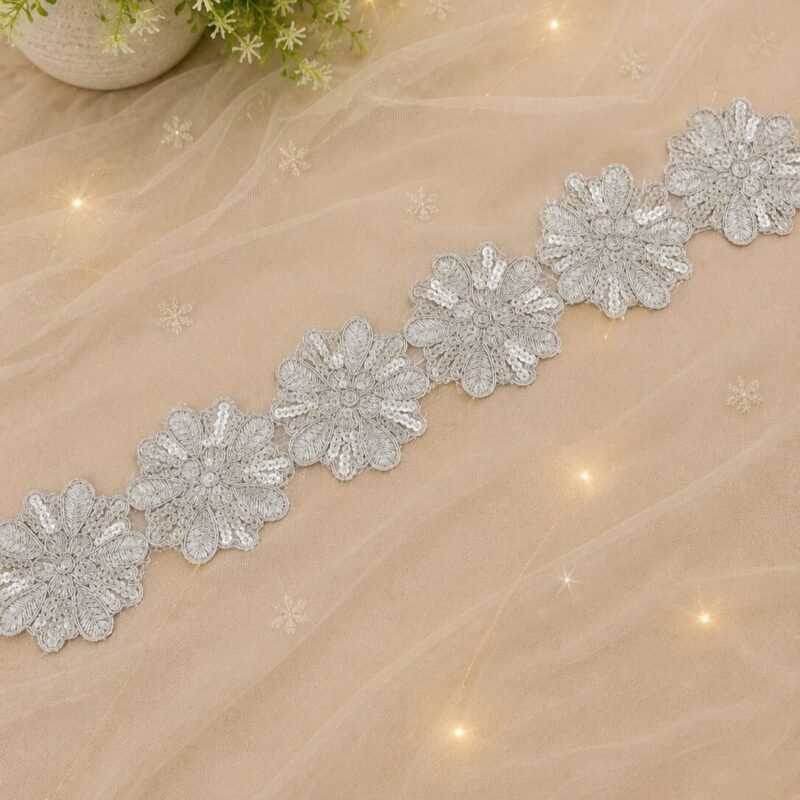silver patch lace