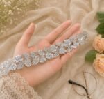 Zexira Silver Sequence Work Flower 9 Meter 1 Inch Border Lace