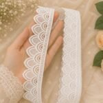 Zexira White Cotton Cut Work 10 Meter 2 Inch Border Lace