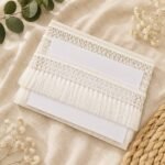 Zexira Beautiful White Cotton Tassel 3 Inch 9 Meter Border Lace