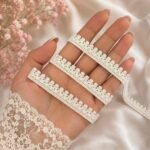 Zexira White Cotton Kinari 1 Inch 25 Meter Lace