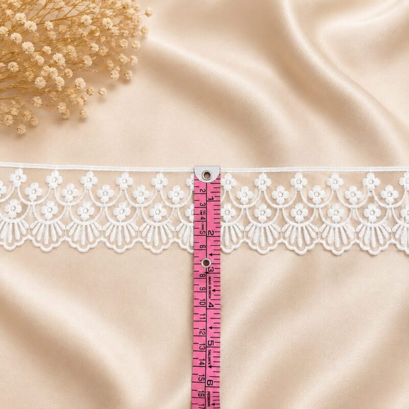 White Organza Lace Border