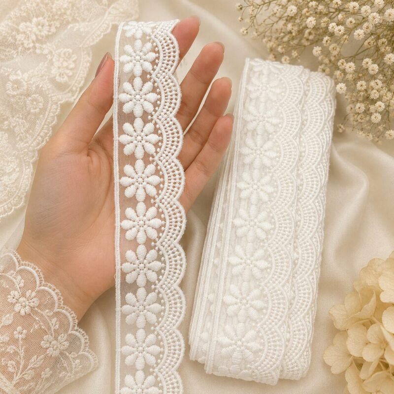 white organza lace
