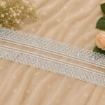 White Cotton Sequence Cut Work 10 Meter 2 Inch Border Lace