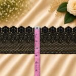 Zexira Black Cotton Gpo 3 Inch 5 Meter Border Lace