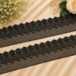 Zexira Black Cotton Gpo 3 Inch 5 Meter Border Lace
