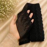Zexira Black Cotton Gpo 3 Inch 5 Meter Border Lace