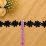 Zexira Black Cotton Big Flower 2 Inch 10 Meter Lace Border