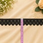 Zexira Black Cotton Cut Work 2 Inch 10 Meter Border Lace - Image 2