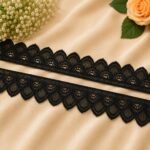 Zexira Black Cotton Cut Work 2 Inch 10 Meter Border Lace