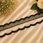 Zexira Beautiful Black Net Cutwork 1 inch 10 Meter Lace