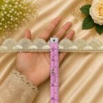 Zexira Golden Sequence Cutwork 1 Inch 9 Meter Lace