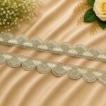 Zexira Golden Sequence Cutwork 1 Inch 9 Meter Lace
