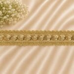 Zexira Golden Sitara Sequence 2 Inch 9 Meter Border Lace