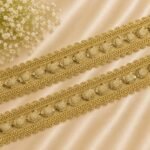 Zexira Golden Sitara Sequence 2 Inch 9 Meter Border Lace