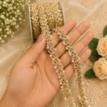 Zexira Golden Sequence Kinari 1 Inch 18 Meter Lace For Dupatta, Frowk, Saare & Craft Work