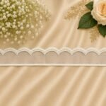 Zexira Beautiful Chiku Gold Net Organza Cutwork 1 inch 10 Meter Lace