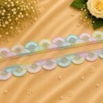 Zexira Multicolour Sequence Cutwork 1 Inch 9 Meter Lace