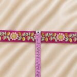 Zexira Beautiful Rani Pink Embroidery Flower 2 Inch 9 Meter Border Lace