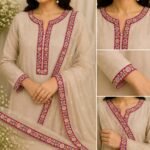 Zexira Beautiful Rani Pink Embroidery Flower 2 Inch 9 Meter Border Lace