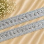Zexira Silver Zariwork Sequence 2 Inch 9 Meter Border Lace