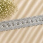 Zexira Silver Zariwork Sequence 2 Inch 9 Meter Border Lace