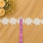 Zexira White Cotton Big Flower 2 Inch 10 Meter Lace Border