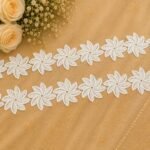 Zexira White Cotton Big Flower 2 Inch 10 Meter Lace Border
