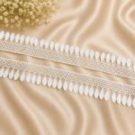Zexira White Cotton Leaf Design 2 Inch 10 Meter Border Lace