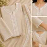 Zexira White Cotton Leaf Design 2 Inch 10 Meter Border Lace