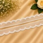 Zexira Beautiful White Net Organza Cutwork 1 inch 10 Meter Lace