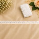 Zexira Beautiful White Sequence Organza 1 Inch 20 Meter Lace